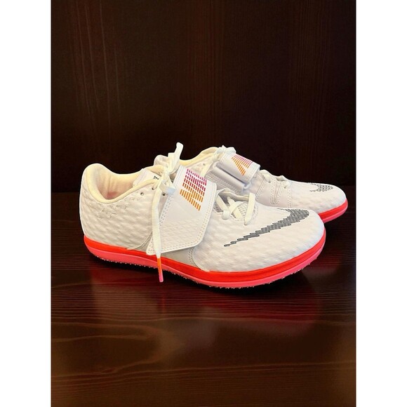 Nike High Jump Elite Mens 5.5 Rawdacious Track & Field DM3077-100 Pink Spikes - Picture 1 of 16